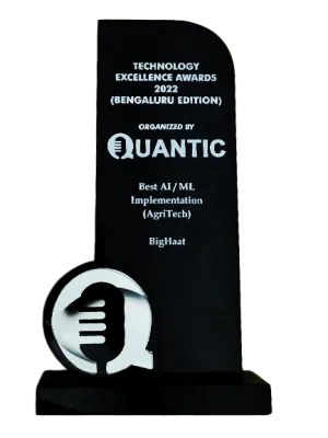 Quantic Technology Excellence Award 2022 – Best AI/ML Implementation (AgriTech)