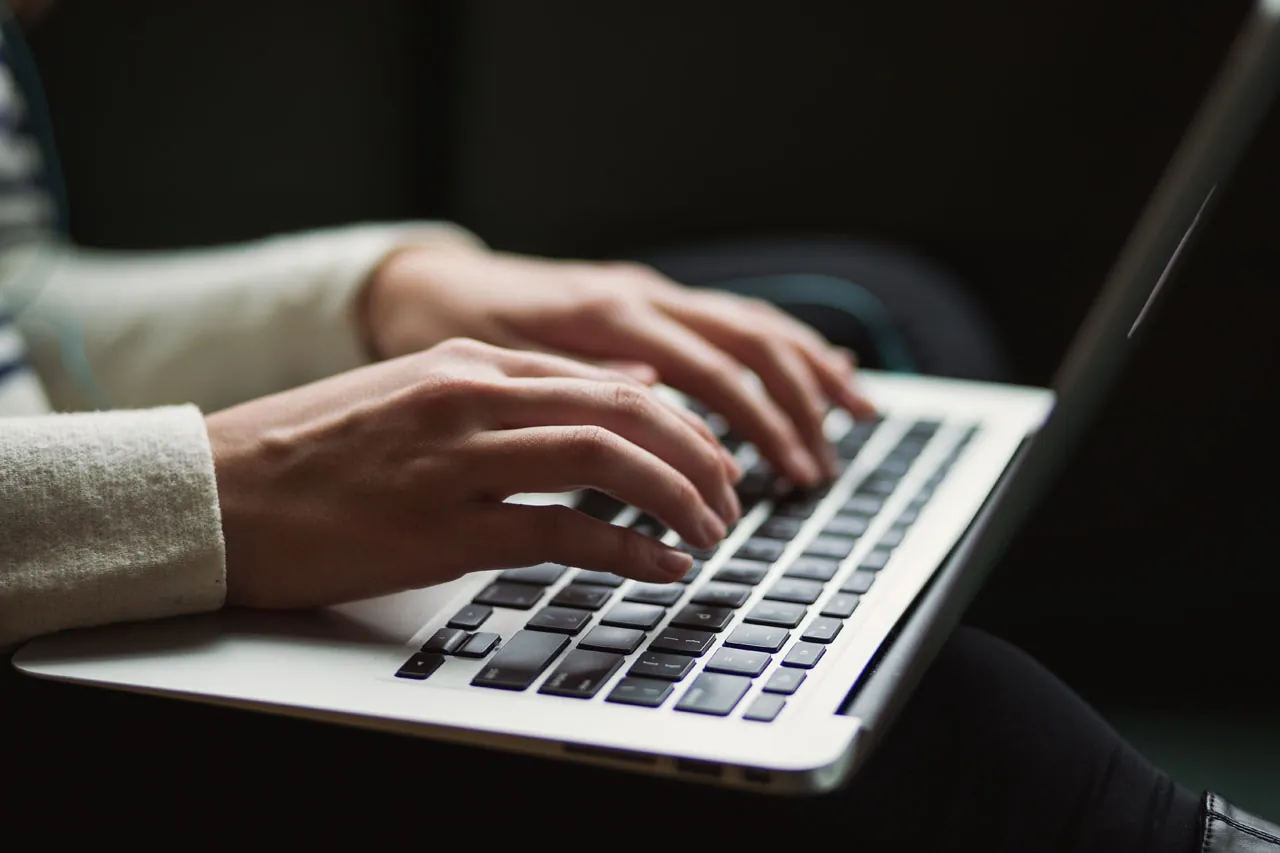 Professional working on a laptop